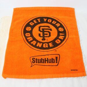 SAN FRANCISCO GIANTS GET YOUR ORANGE ON 2012 RALLY TOWEL STUBHUB SGA PRO TOWELS